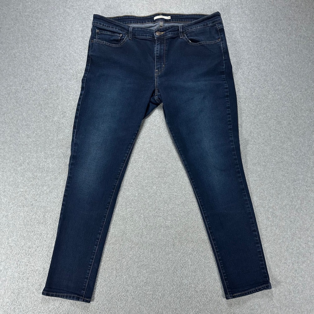 Levis Denim Jeans 711 Skinny Womens 34 Dark Blue Casual Classic Indigo